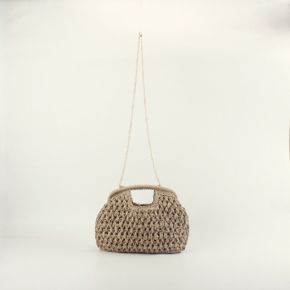 Fine handbag with metallic chain Bowlift
