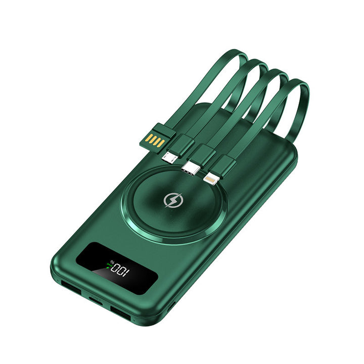 Portable power bank with multifunctional charging cable and digital display Bowlift