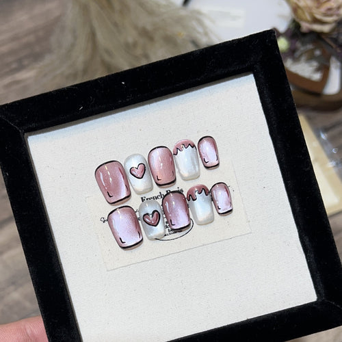 Romantic Press-On Nail Set Bowlift