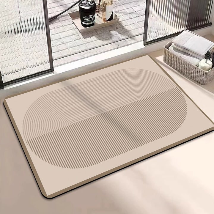 Geometric Pattern Soft Memory Foam Bath Mat Bowlift