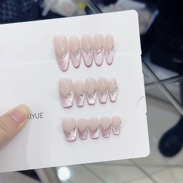 Elegant Gel Press-On Nail Set Bowlift