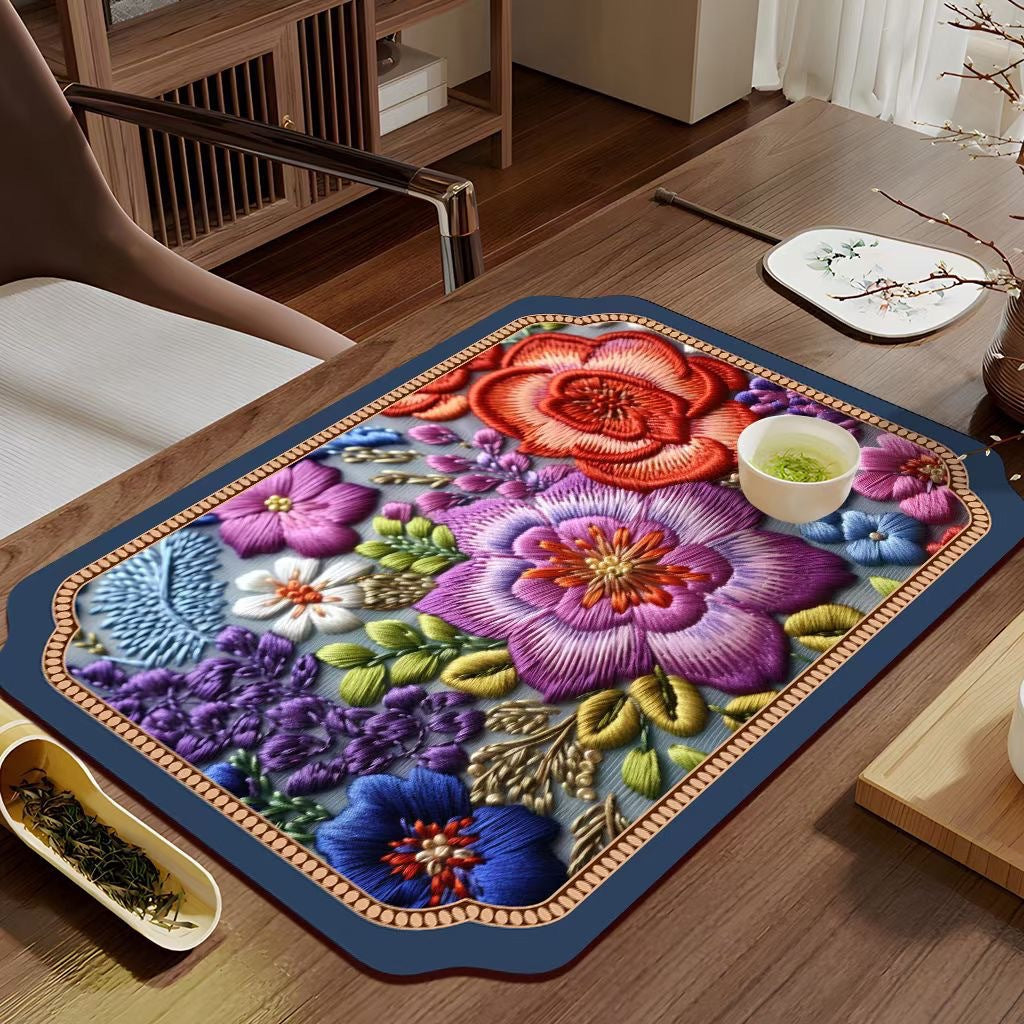 Decorative Floral Table Mat Bowlift