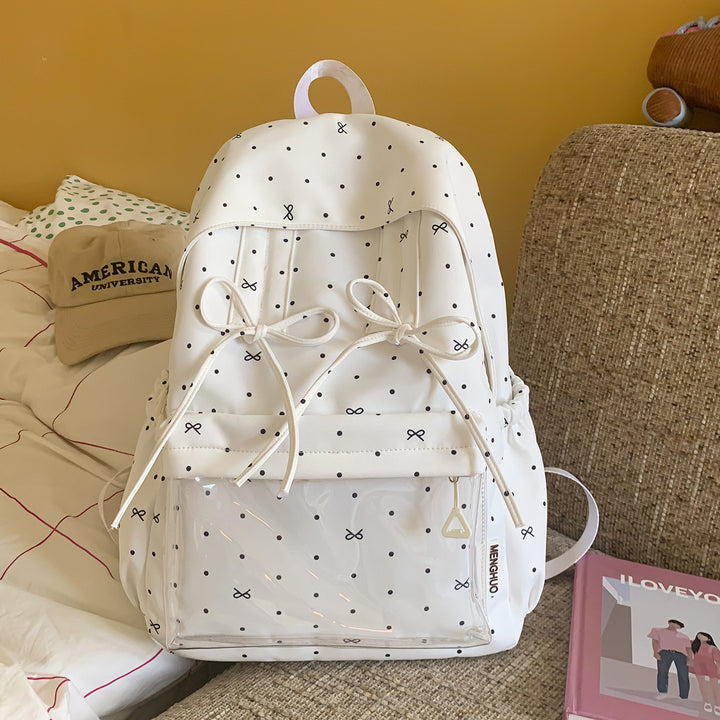 Stylish Polka Dot Pattern Backpack Bowlift
