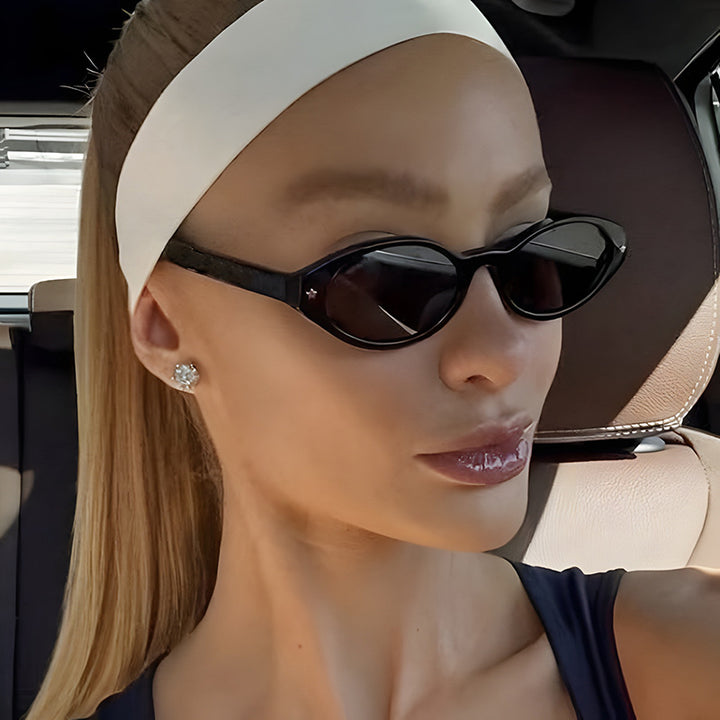 Women's Cat-Eye Sunglasses with Elegant Carry Bag Design Bowlift