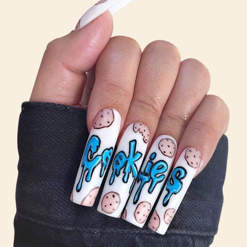 Artistic Cookie-Themed Press-On Nails Bowlift