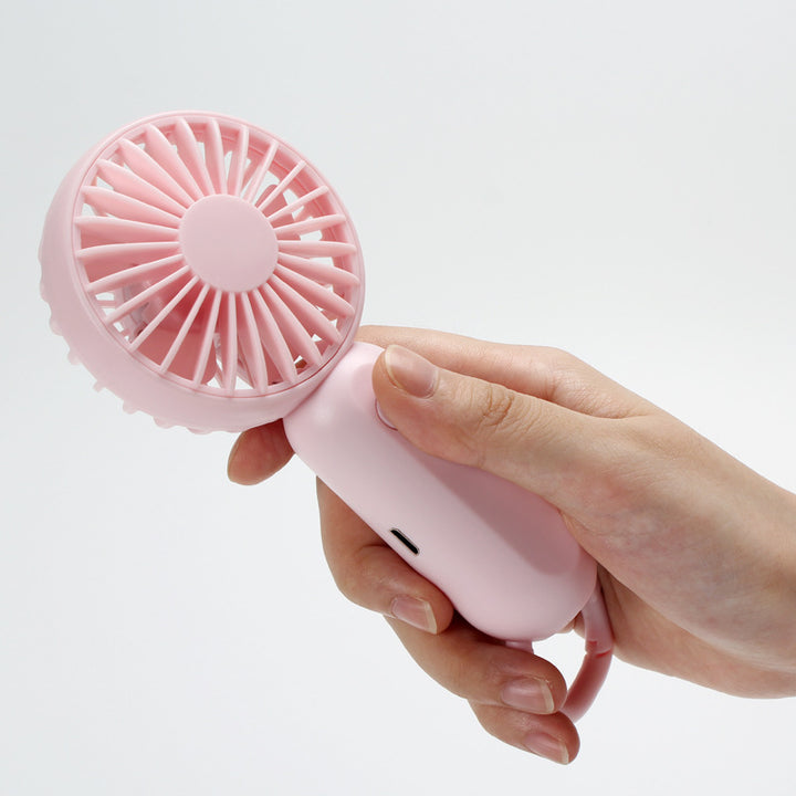 Unisex portable mini hand fan with USB charging and carrying strap Bowlift