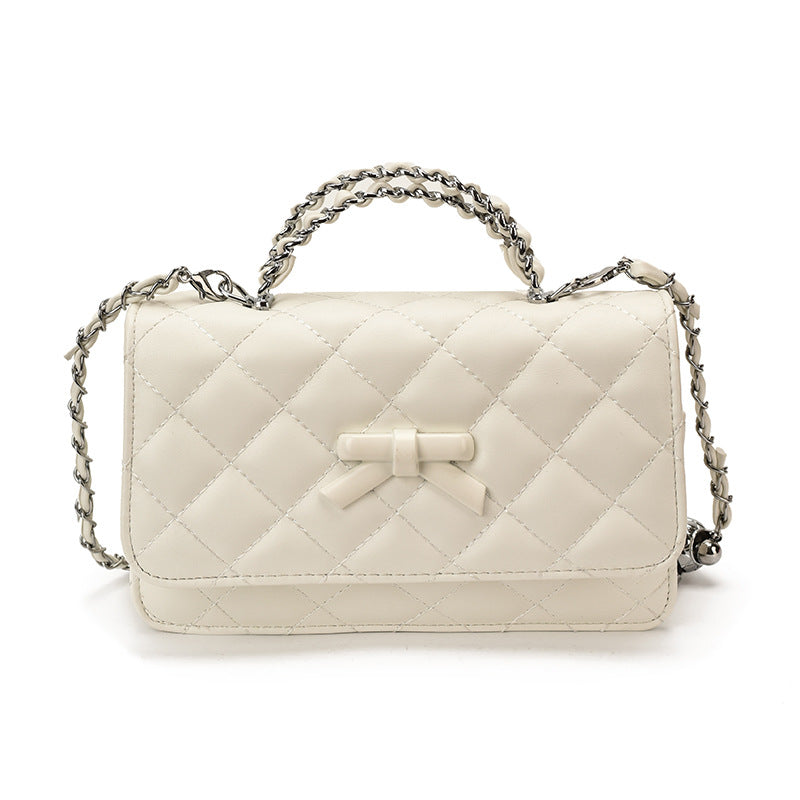 Quilted Bow-Detail Crossbody Bag Bowlift