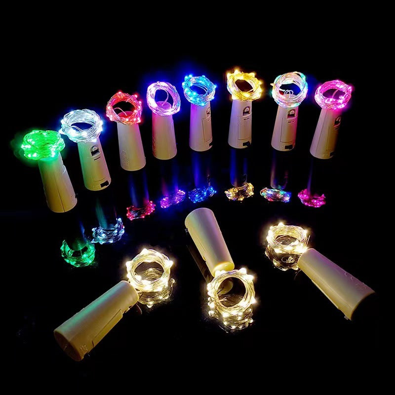 LED Bottle Stopper Fairy String Lights With Waterproof Battery Cap And Flexible Copper Wire Bowlift