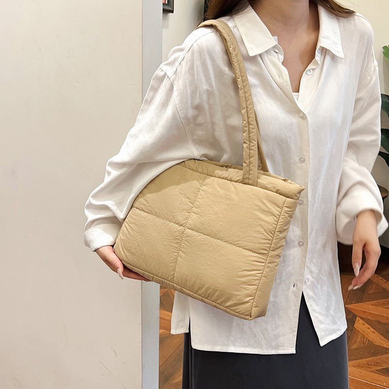 Stylish Quilted Tote Bag Bowlift