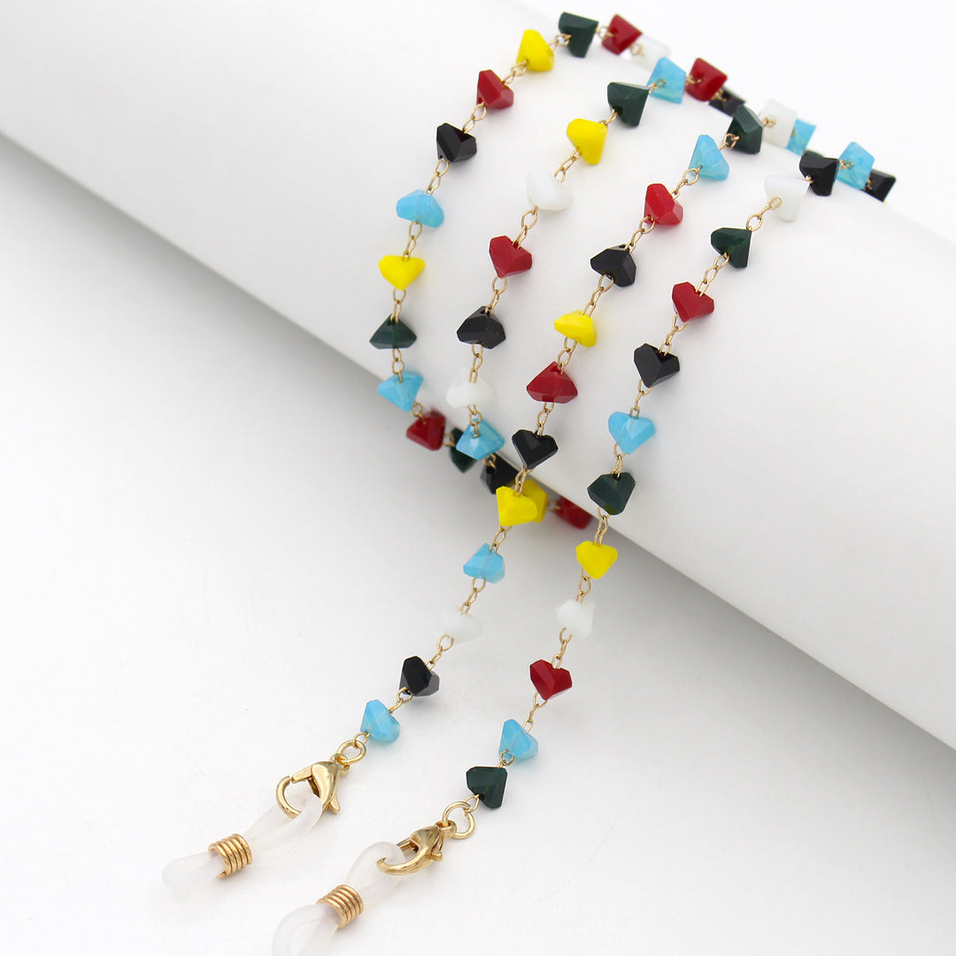 Heart Shaped Beaded Eyewear Chain Bowlift