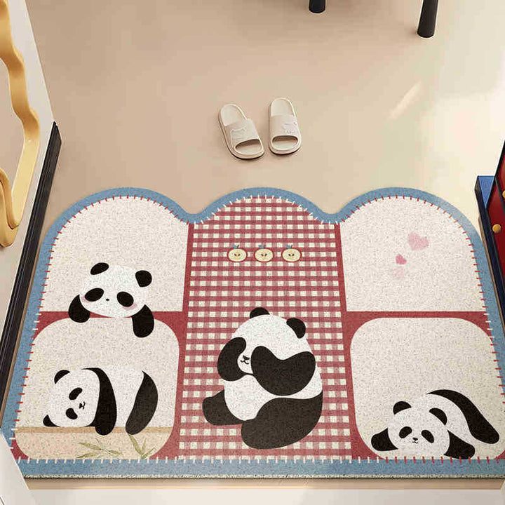 Cute Panda-Themed Kitchen Mat