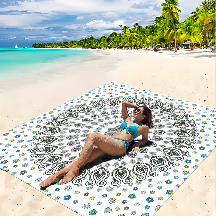 Mandala Design Beach Mat Bowlift