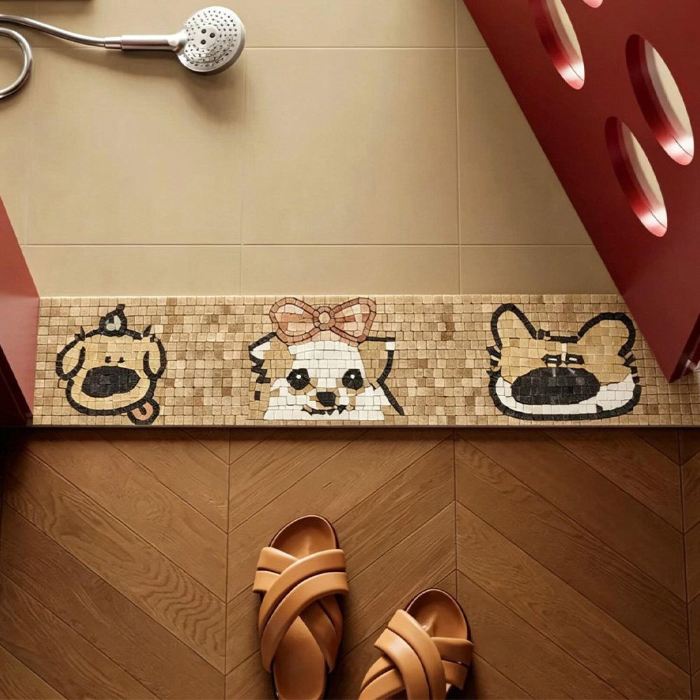 Decorative Mosaic Bathroom Tile Bowlift