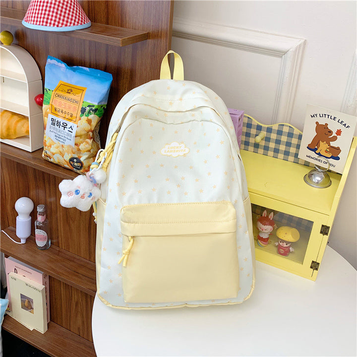 Star Patterned Casual Backpack Bowlift