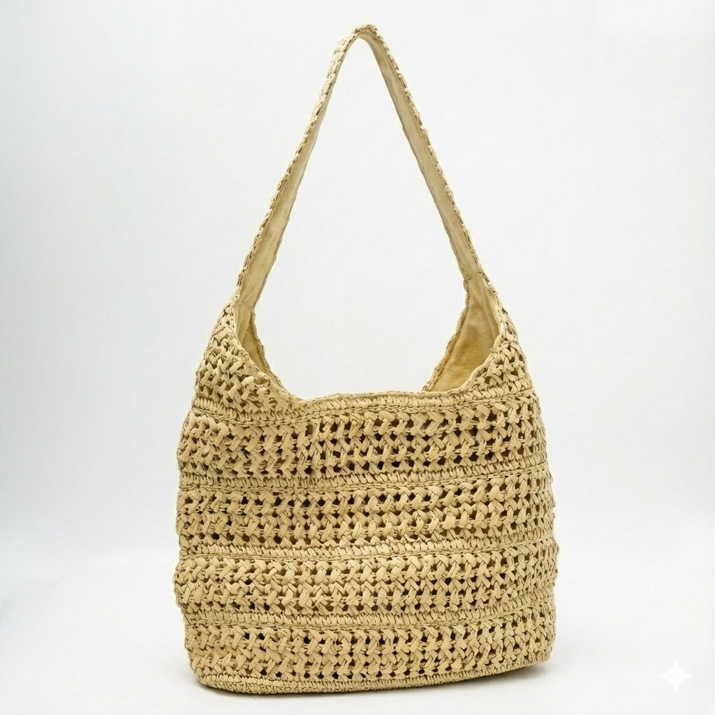 Hobo Bag Made of Hand-Knotted Material Bowlift