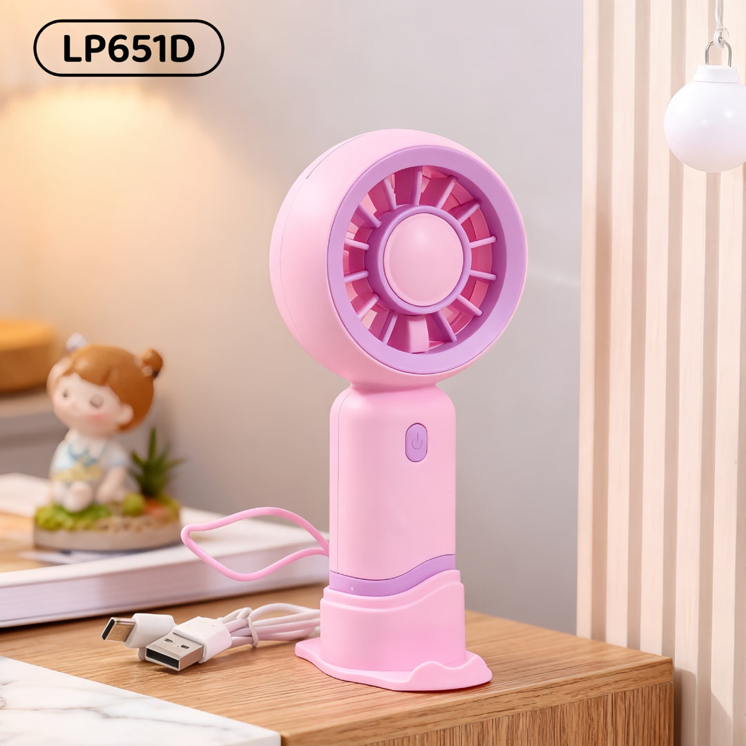 Portable hand fan with LED display Bowlift