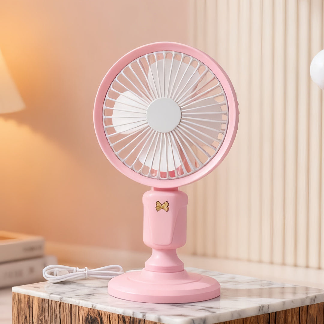 Ladies Portable Table Fan with Adjustable Speed Control Bowlift