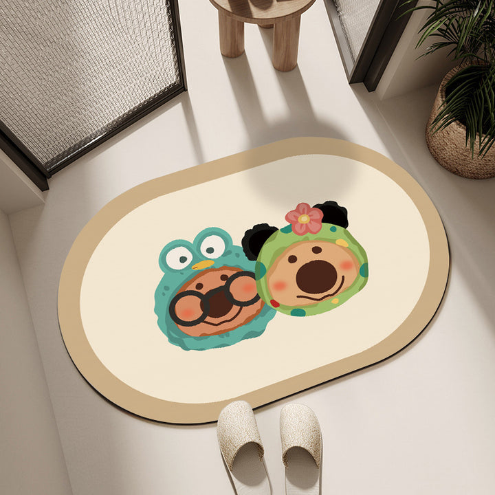 Cute Cartoon Dog Bath Mat Bowlift