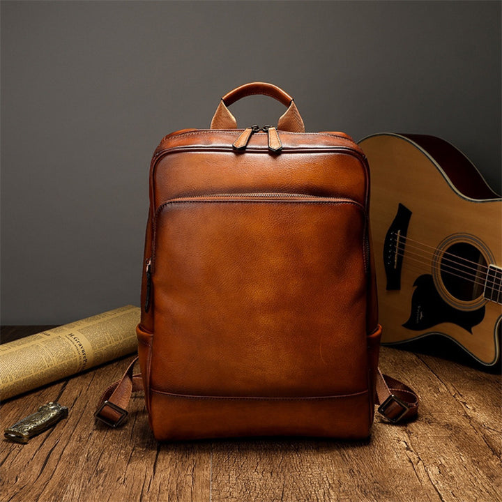 More Elegant and Functional Backpack Made of High-Quality Leather Bowlift