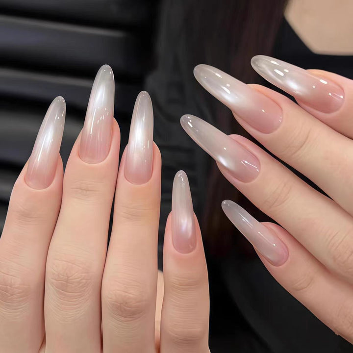Elegant Glossy Gel Nail Extensions