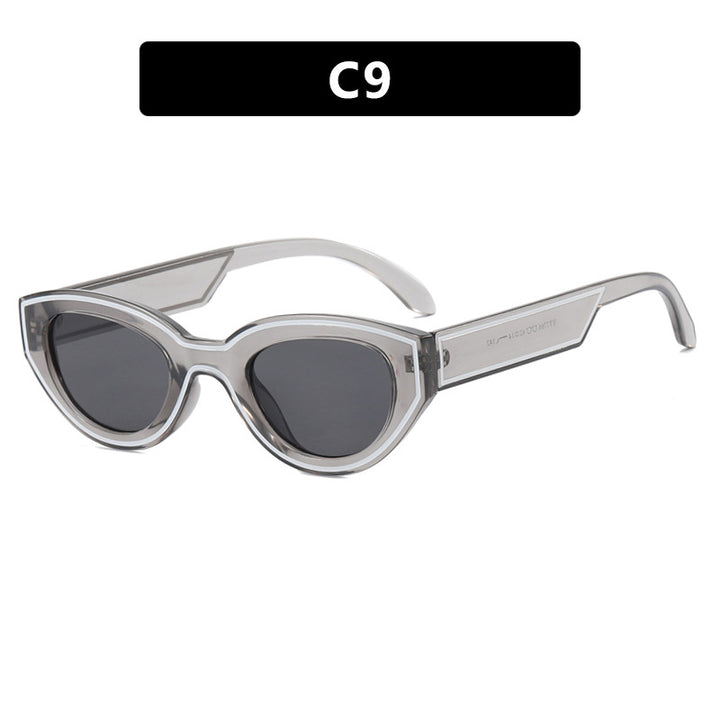 Women Cat-Eye Sunglasses with sturdy transparent frame and protective UV filter Bowlift