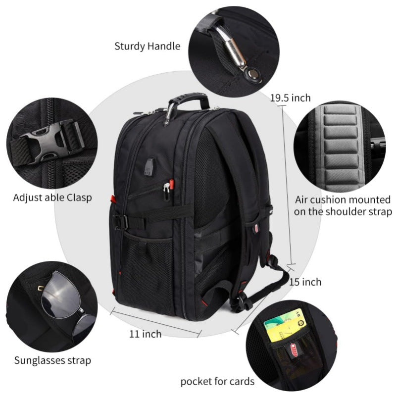 Ergonomic Laptop Backpack with Versatile Compartments and Padded Back Bowlift