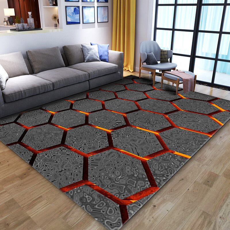 Geometric Patterned Area Rug Bowlift
