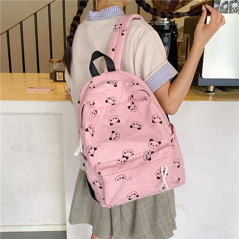 Casual backpack with panda motif Bowlift