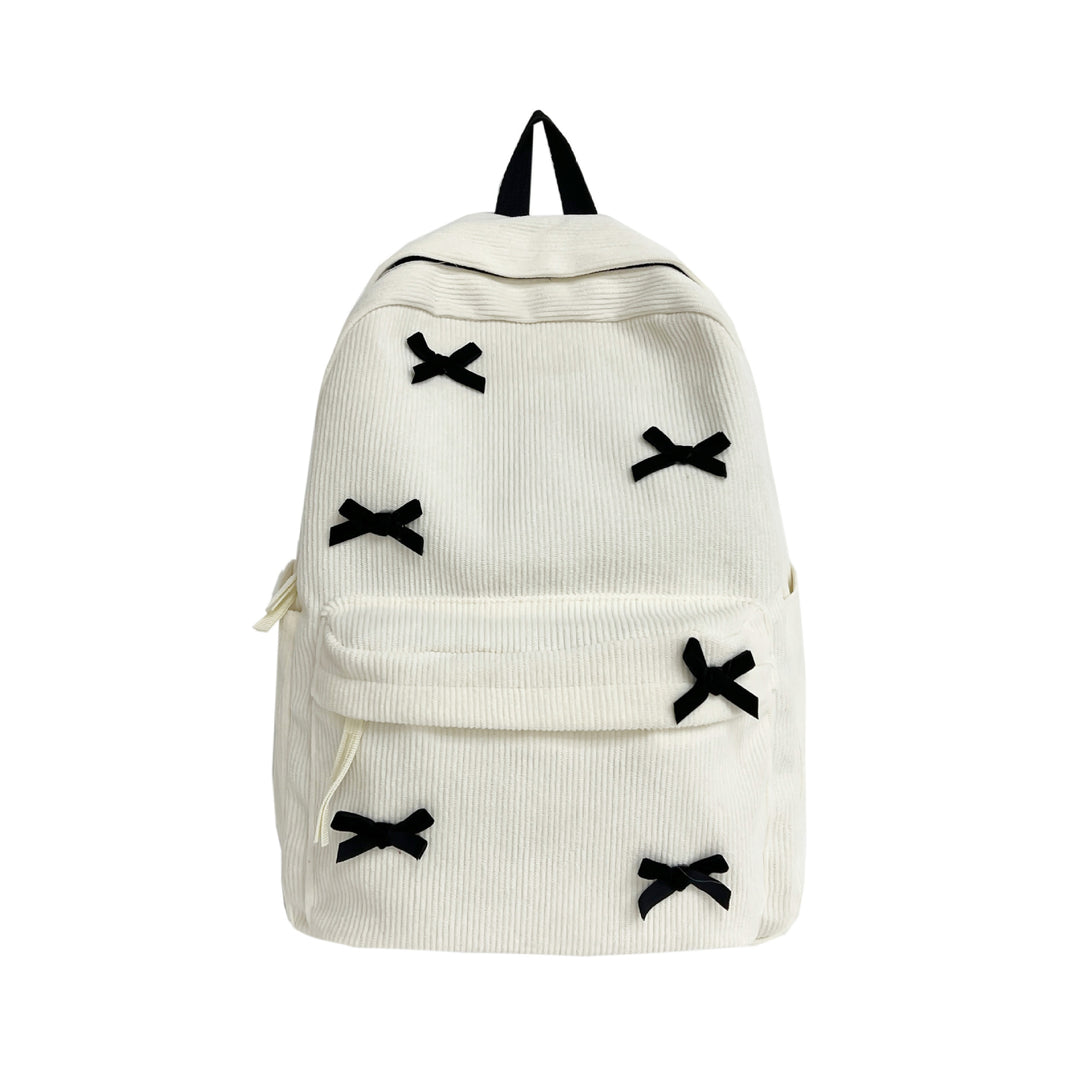 Backpack with Playful Ribbon Design Bowlift