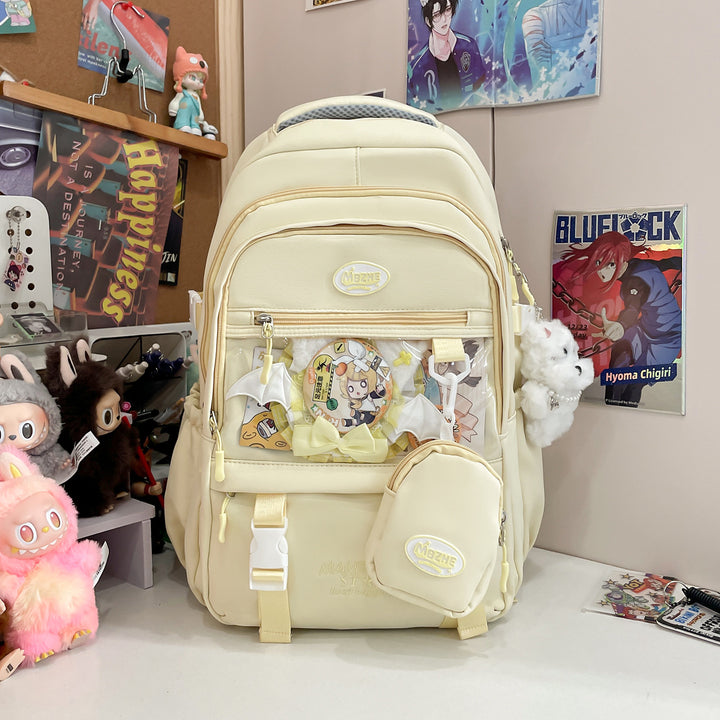 Multi-Functional Transparent Panel School Backpack