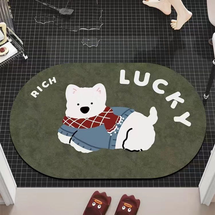 Cartoon-Themed Plush Area Mat