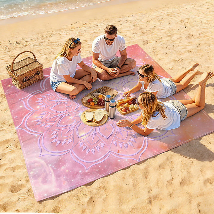 Mandala Design Beach Mat Bowlift