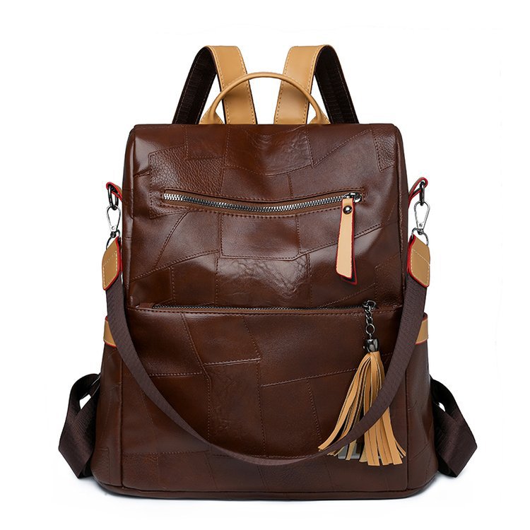 Textured Faux Leather Backpack Bowlift