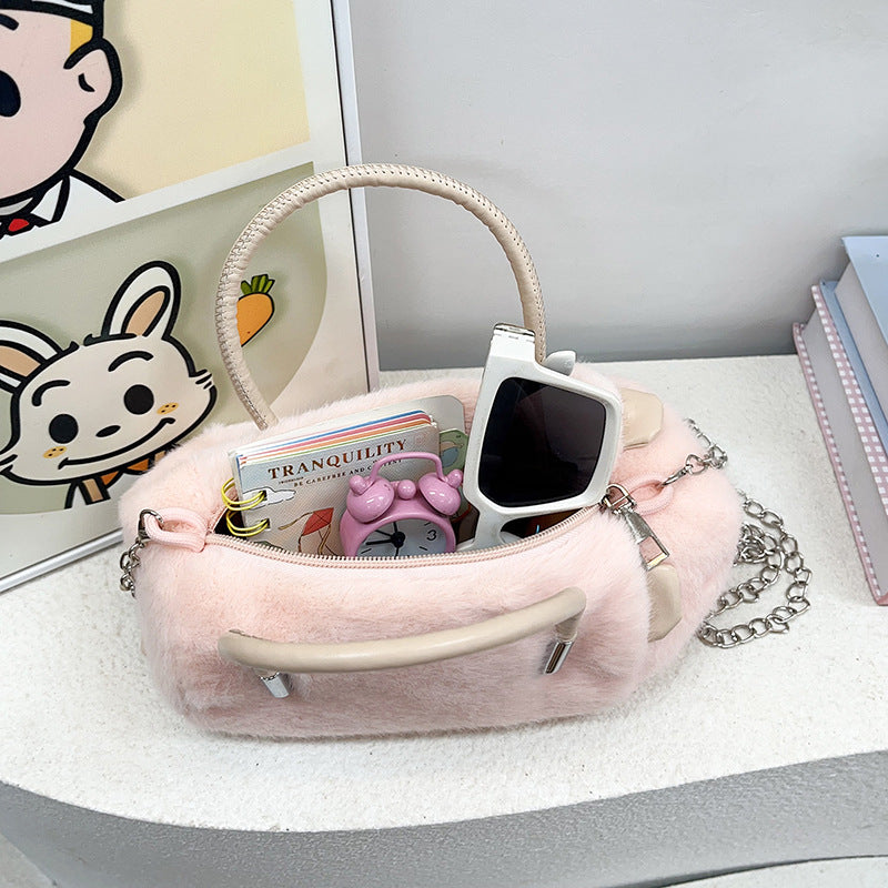 Plush handbag with animal design Bowlift