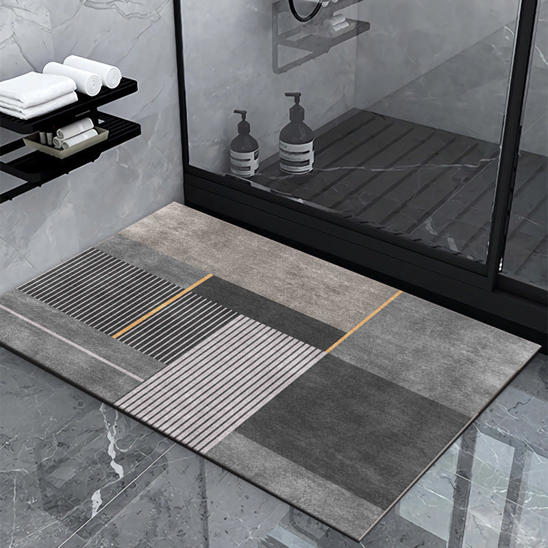 Geometric Pattern Bathroom Mat Bowlift