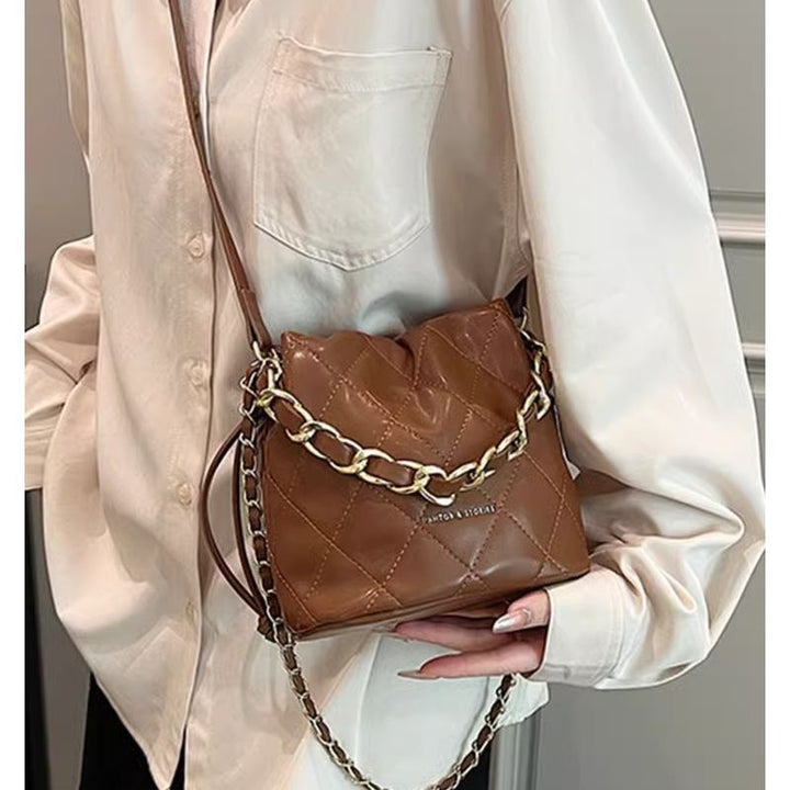 Quilted Mini Bucket Handbag Bowlift