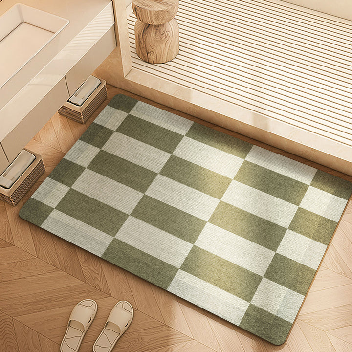 Floral Patterned Memory Foam Bath Mat