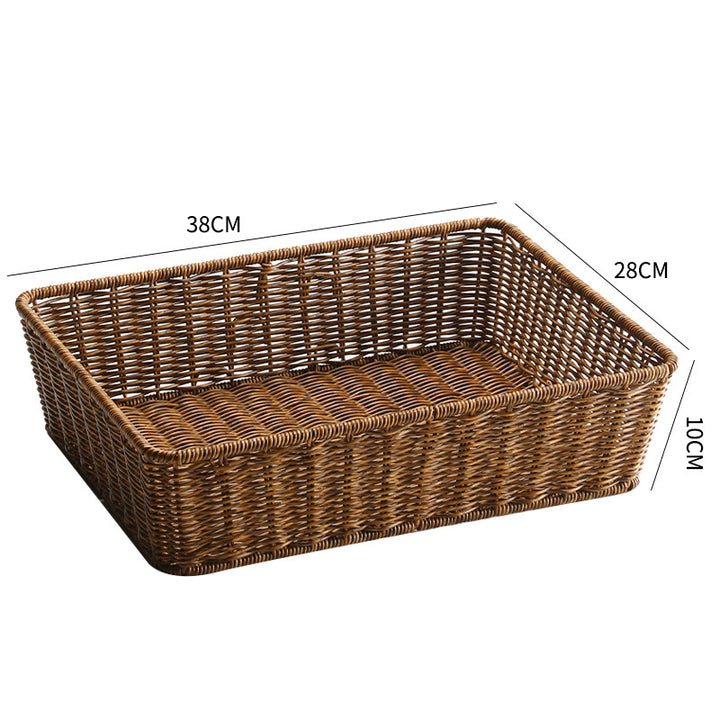 Handcrafted Rectangular Woven Storage Basket Bowlift