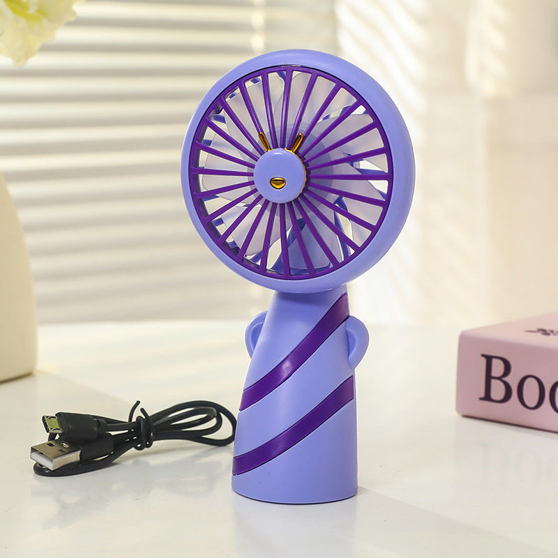Women's Portable Mini Handheld Fan with Cute Design Bowlift