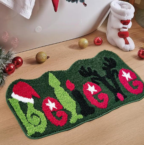 Whimsical Gnome-Themed Bath Mat Bowlift