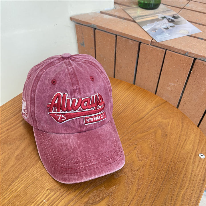 Men's Vintage-Inspired Distressed Cotton Baseball Cap Bowlift