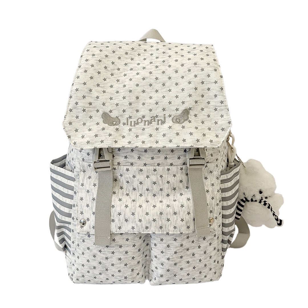 Charming Star-Embellished Casual Backpack Bowlift