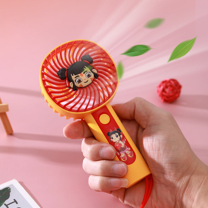Unisex Portable Hand Fan with Cute Children's Design Bowlift
