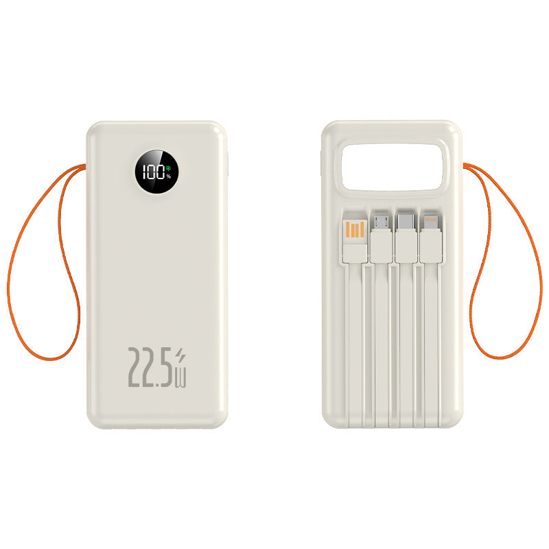 Portable Qi charging power bank with integrated fast charging function and digital display Bowlift