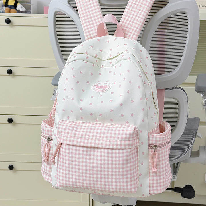 Fun Sparkly Star-Embellished School Backpack Bowlift