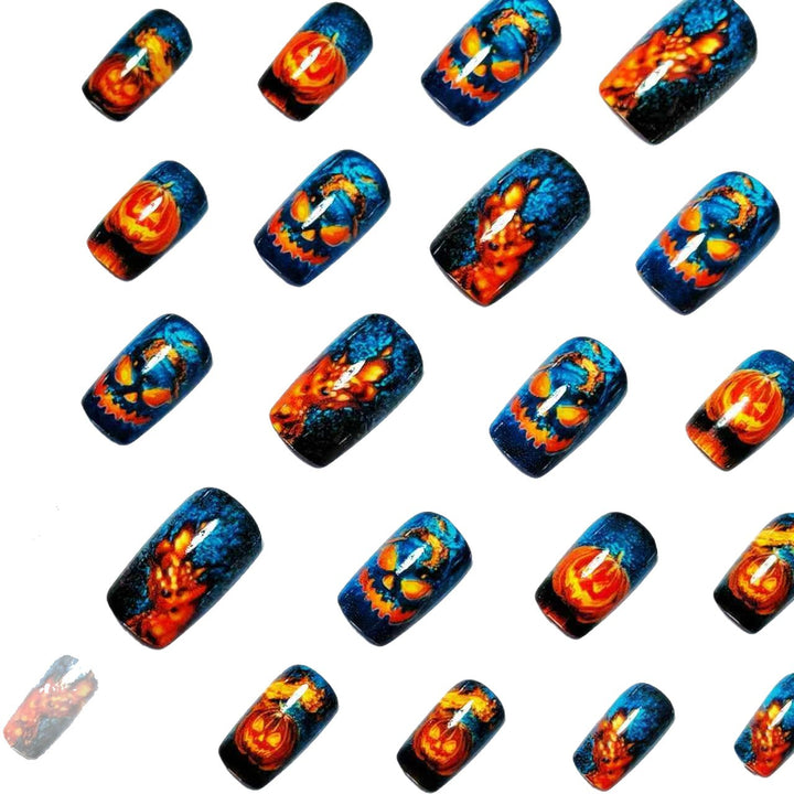 Halloween-Themed 3D Pumpkin Nail Art Bowlift