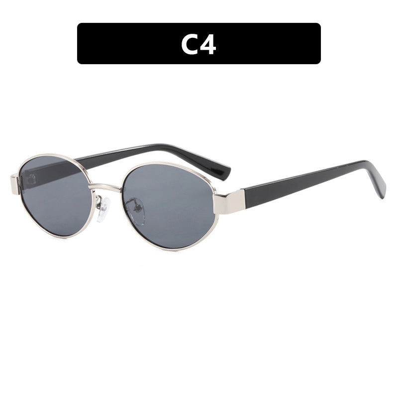 Ladies fashionable sunglasses with exclusive leopard print and elegant metal frame Bowlift