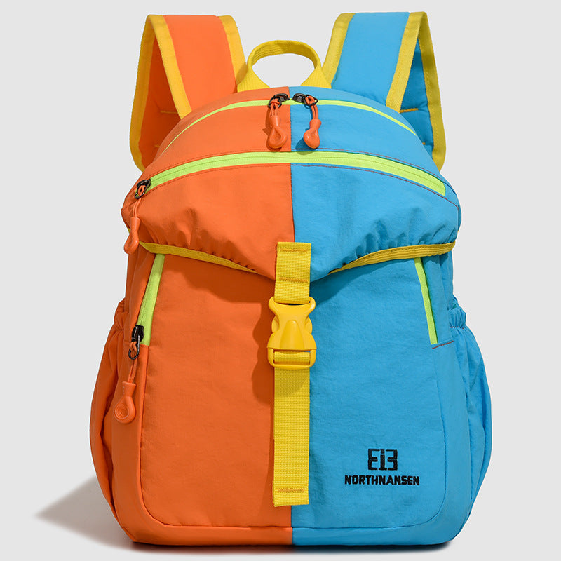 Color-Block Multi-Pocket Backpack Bowlift