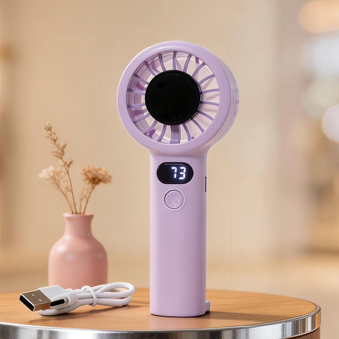 Women's Portable Mini Fan with Cute Animal Design and USB Charging Function Bowlift