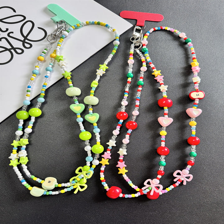 Colorful Beaded Charm Necklace Bowlift 1790135737